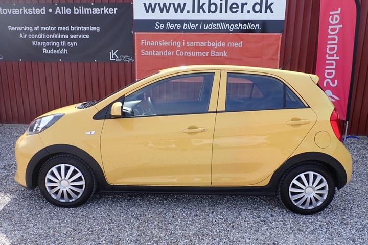 Gul Kia Picanto fra 2016