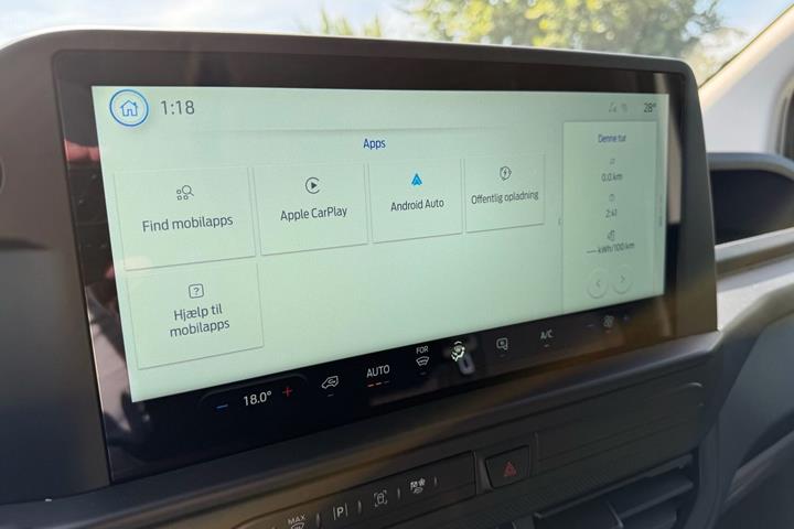 Hvid Ford E-Transit Custom 320 L1 fra 2026