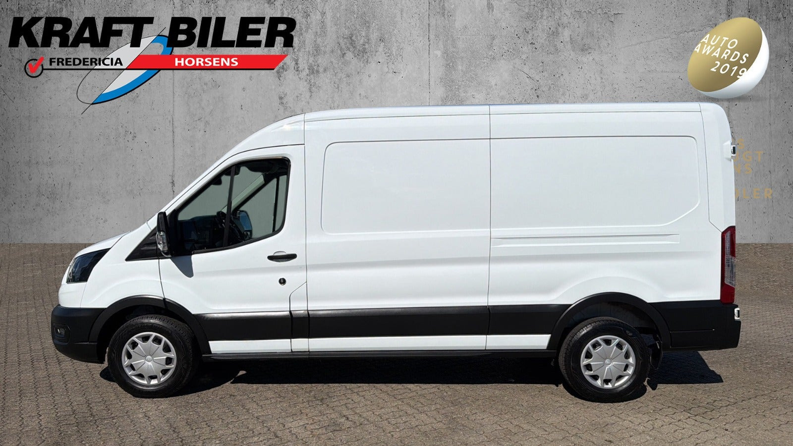 Hvid Ford Transit 350 L3 Van fra 2023
