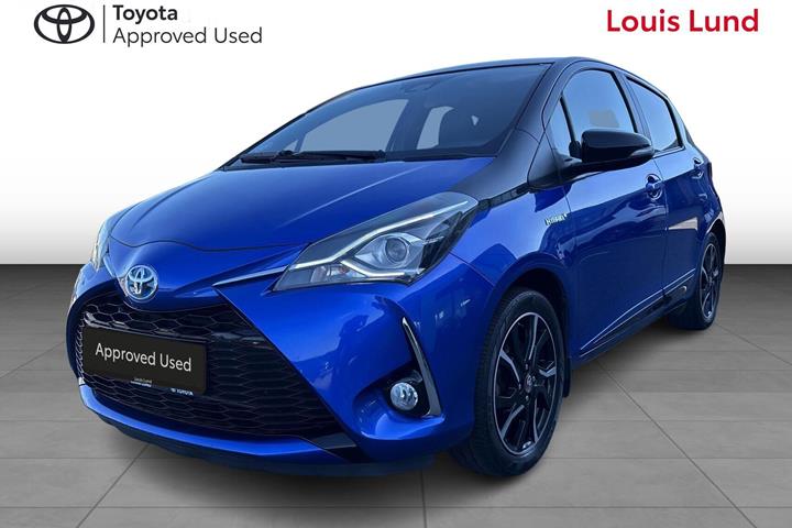 Blå Toyota Yaris fra 2018