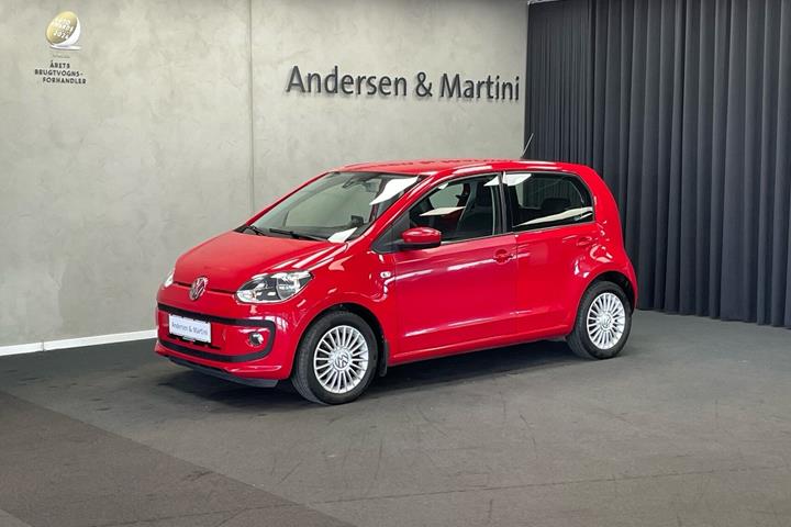 Rød VW up fra 2014