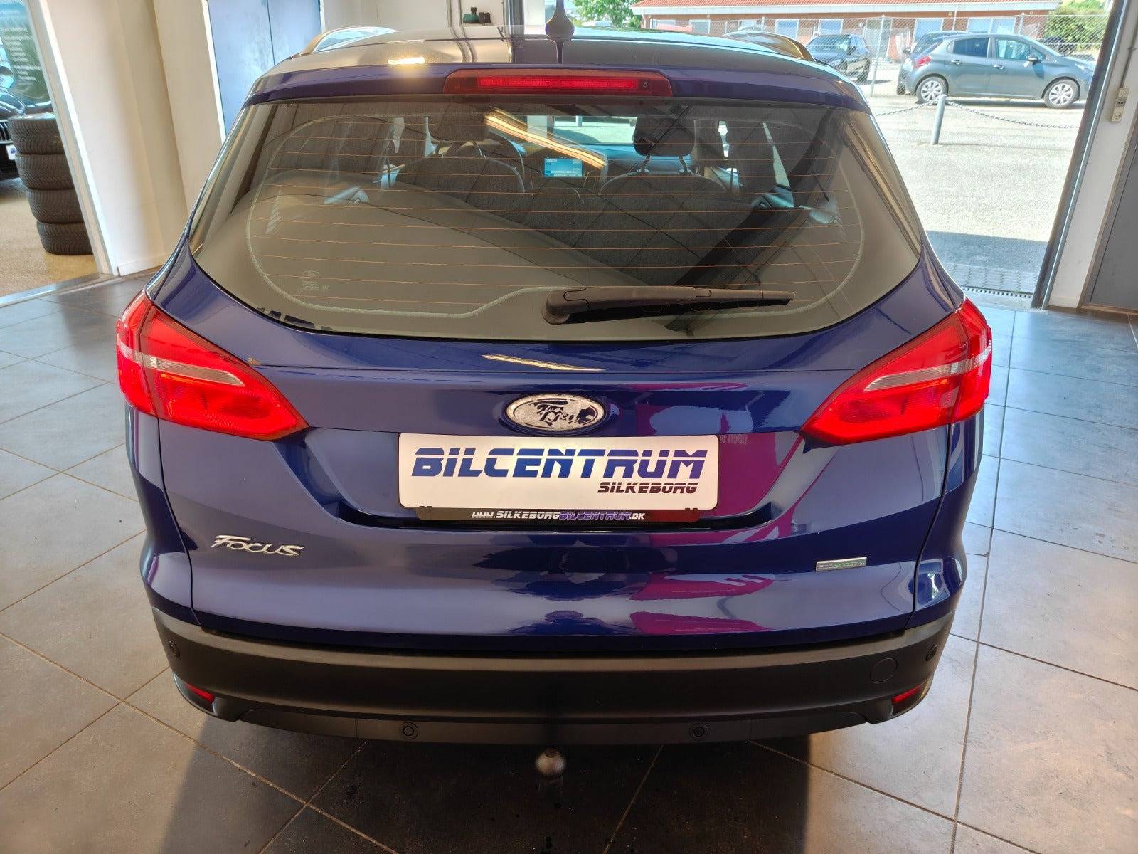 Blå Ford Focus fra 2017