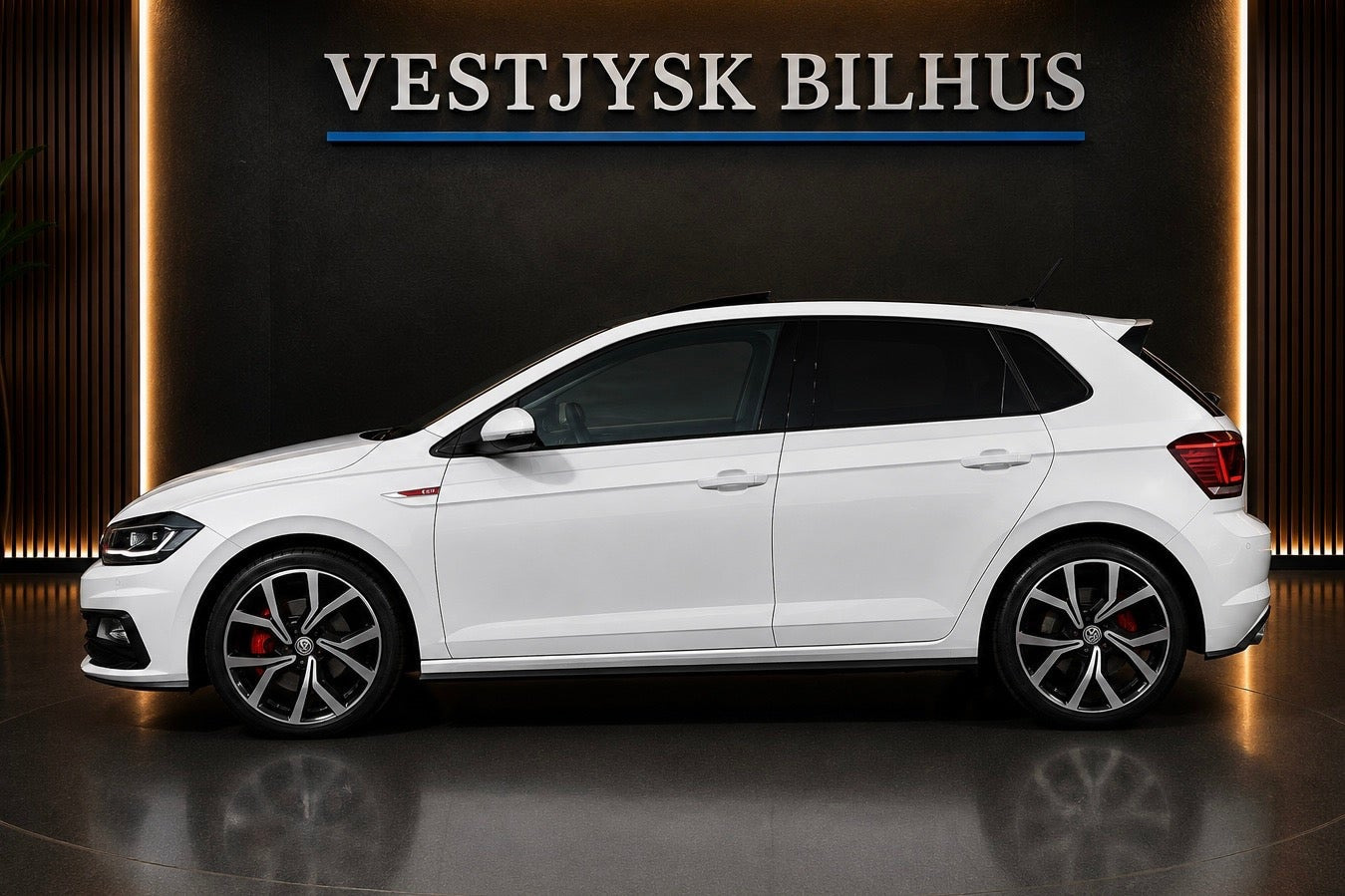 Hvid VW Polo fra 2019