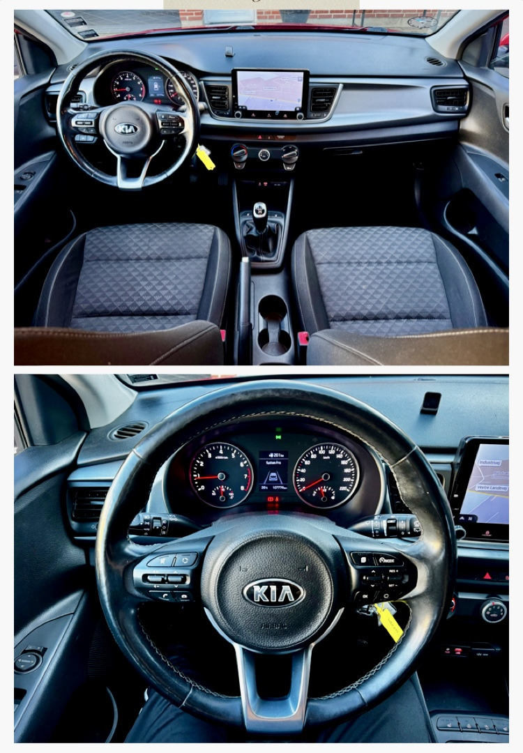 Rød Kia Rio fra 2017