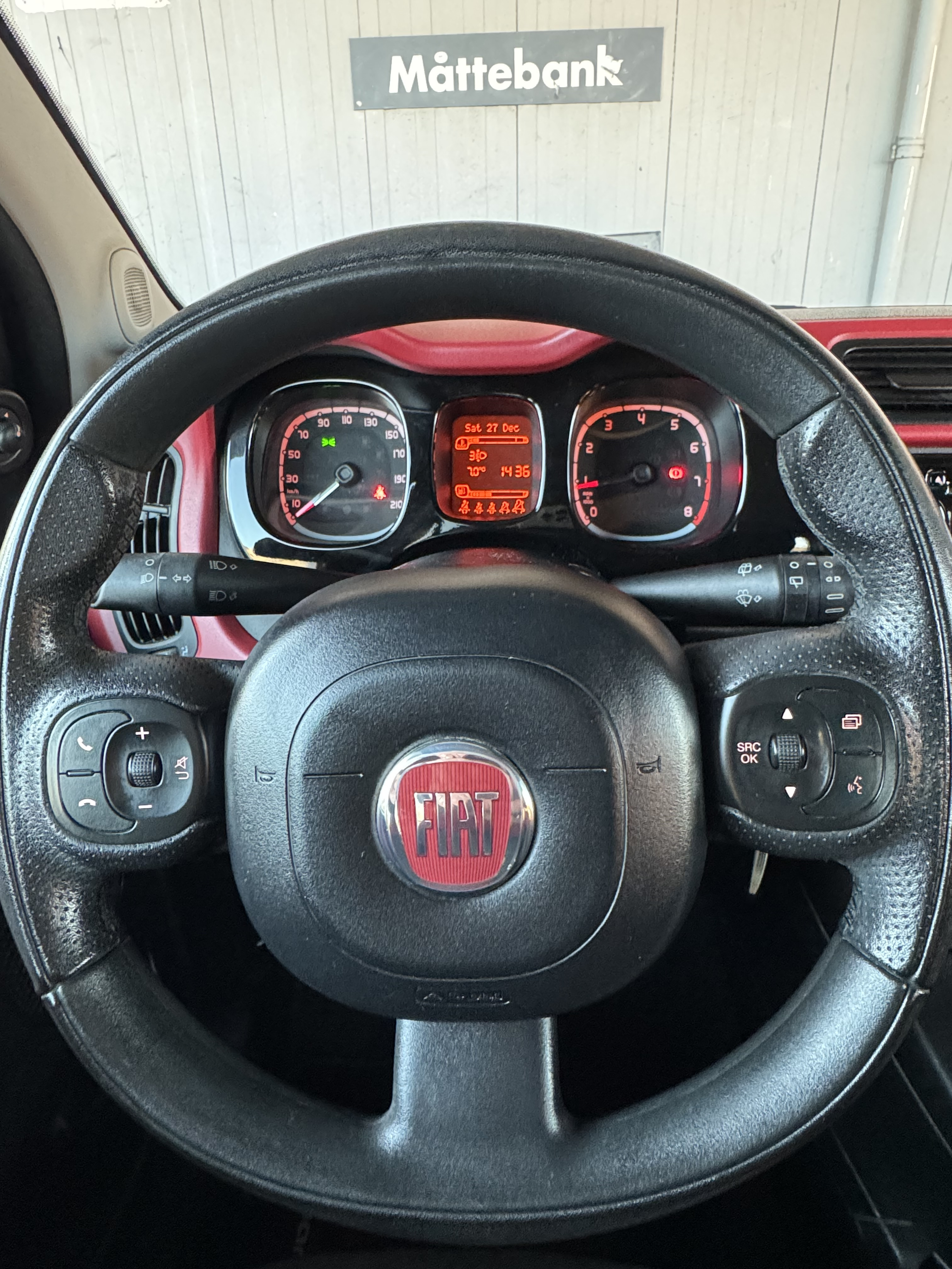 Sort Fiat Panda fra 2013