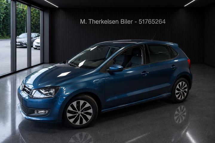 Blå VW Polo fra 2016