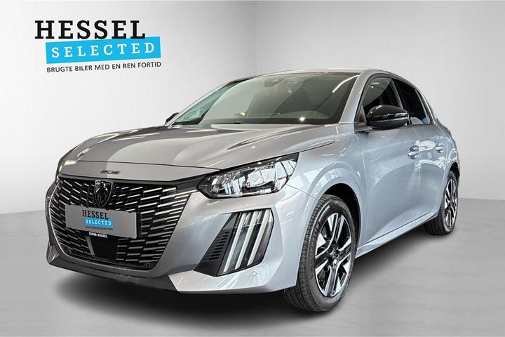 Grå Peugeot e-208 fra 2024