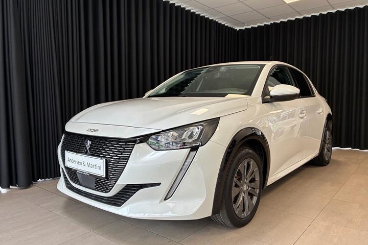Hvid Peugeot e-208 fra 2021