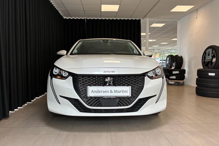 Hvid Peugeot e-208 fra 2021