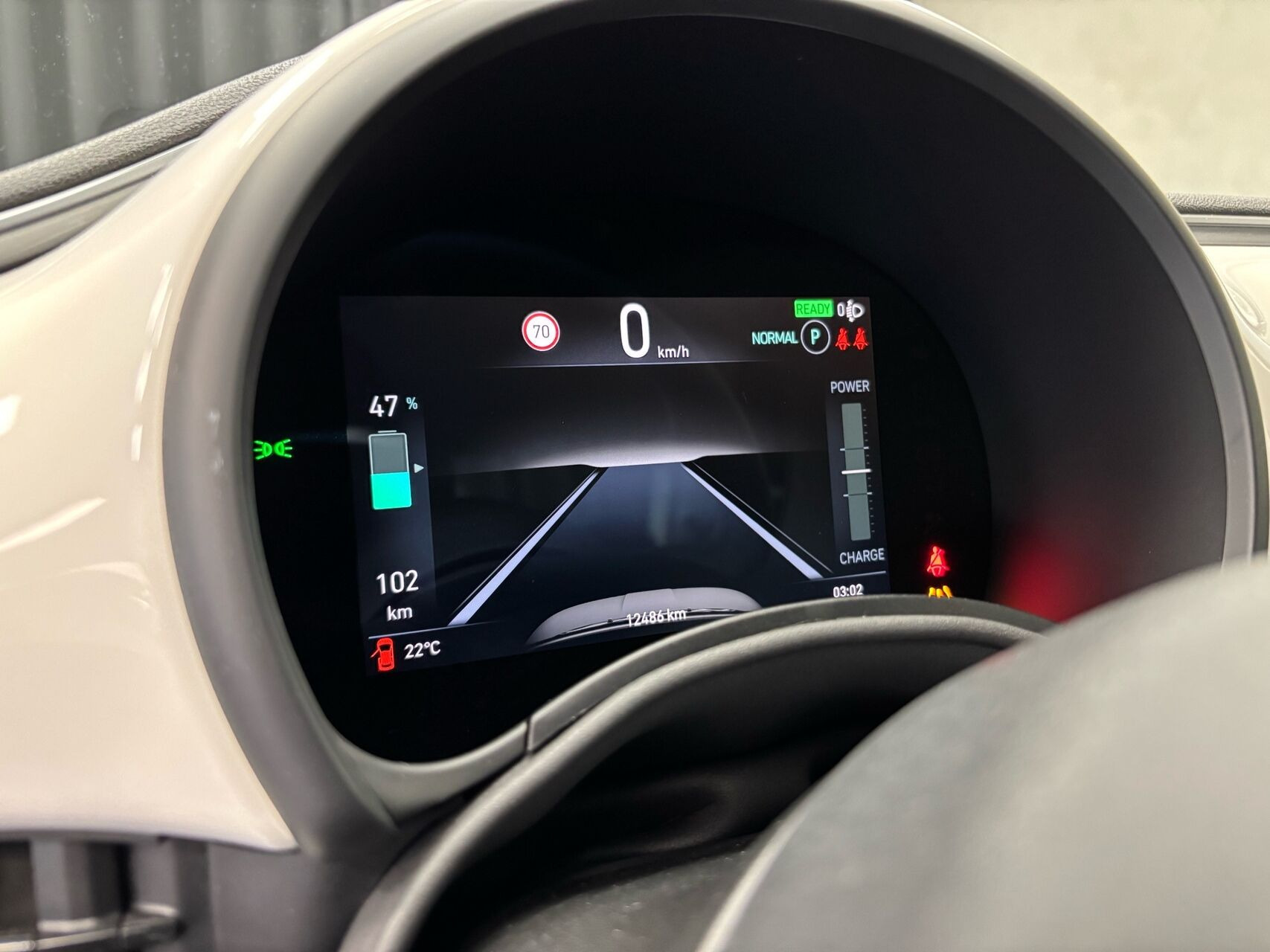 Hvid Fiat 500e fra 2023