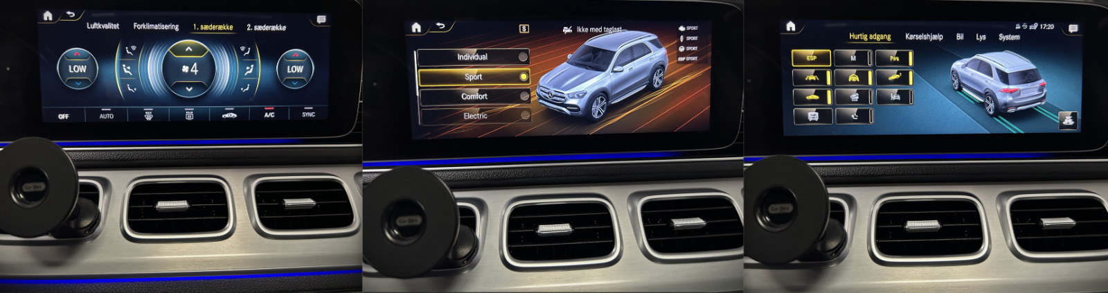 Sort Mercedes GLE350 de fra 2020