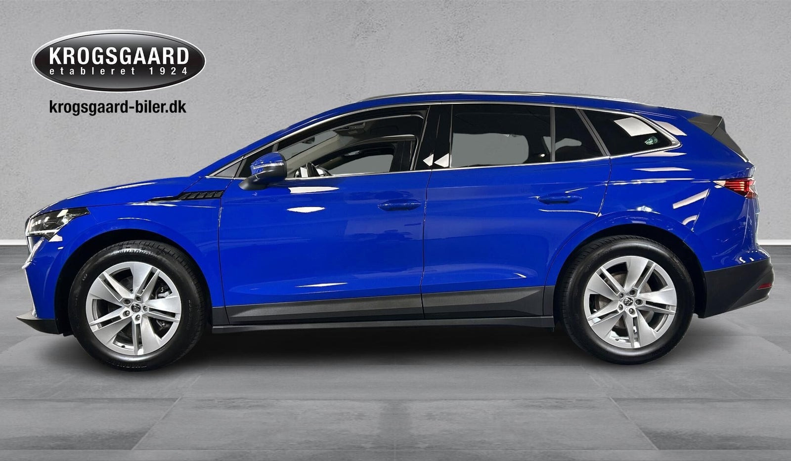 Blå Skoda Enyaq fra 2022