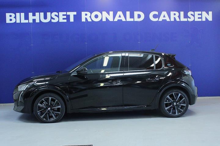 Sort Peugeot e-208 fra 2023