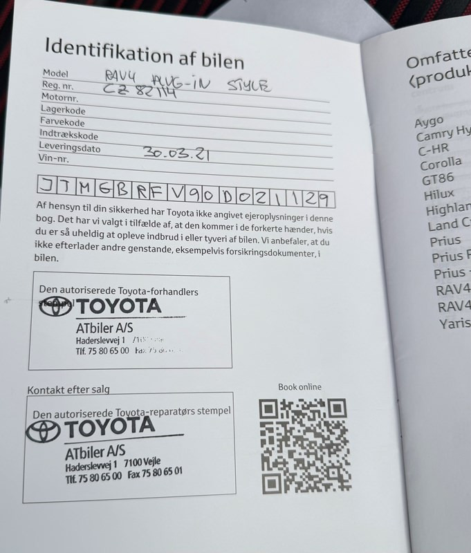 undefined Toyota RAV4 Plug in fra 2021