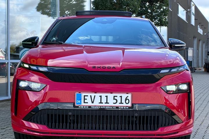 Rød Skoda Enyaq fra 2026