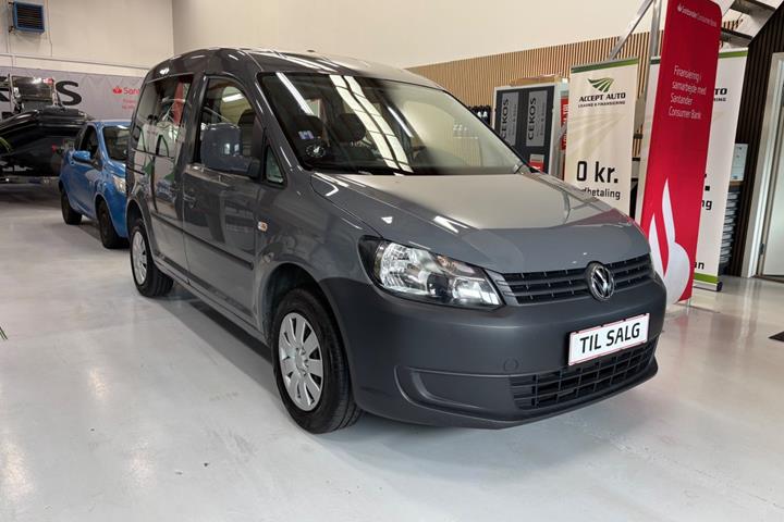 Grå VW Caddy fra 2012