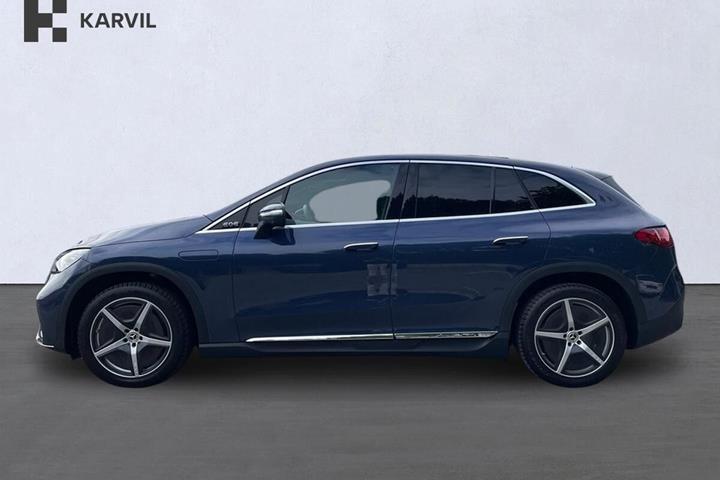 Blå Mercedes EQE350 SUV fra 2025
