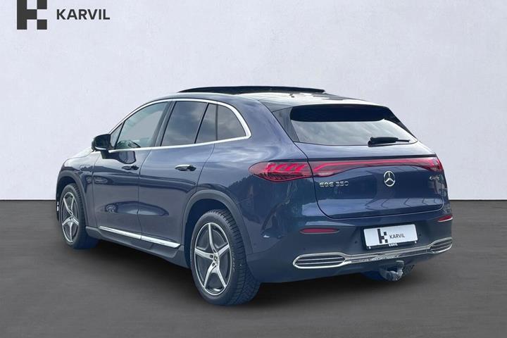 Blå Mercedes EQE350 SUV fra 2025