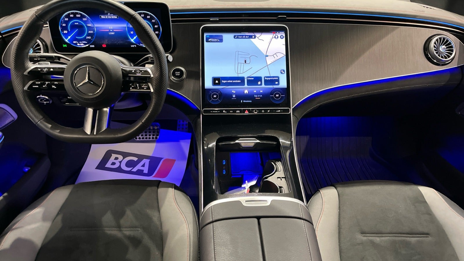Sort Mercedes EQE350+ fra 2025