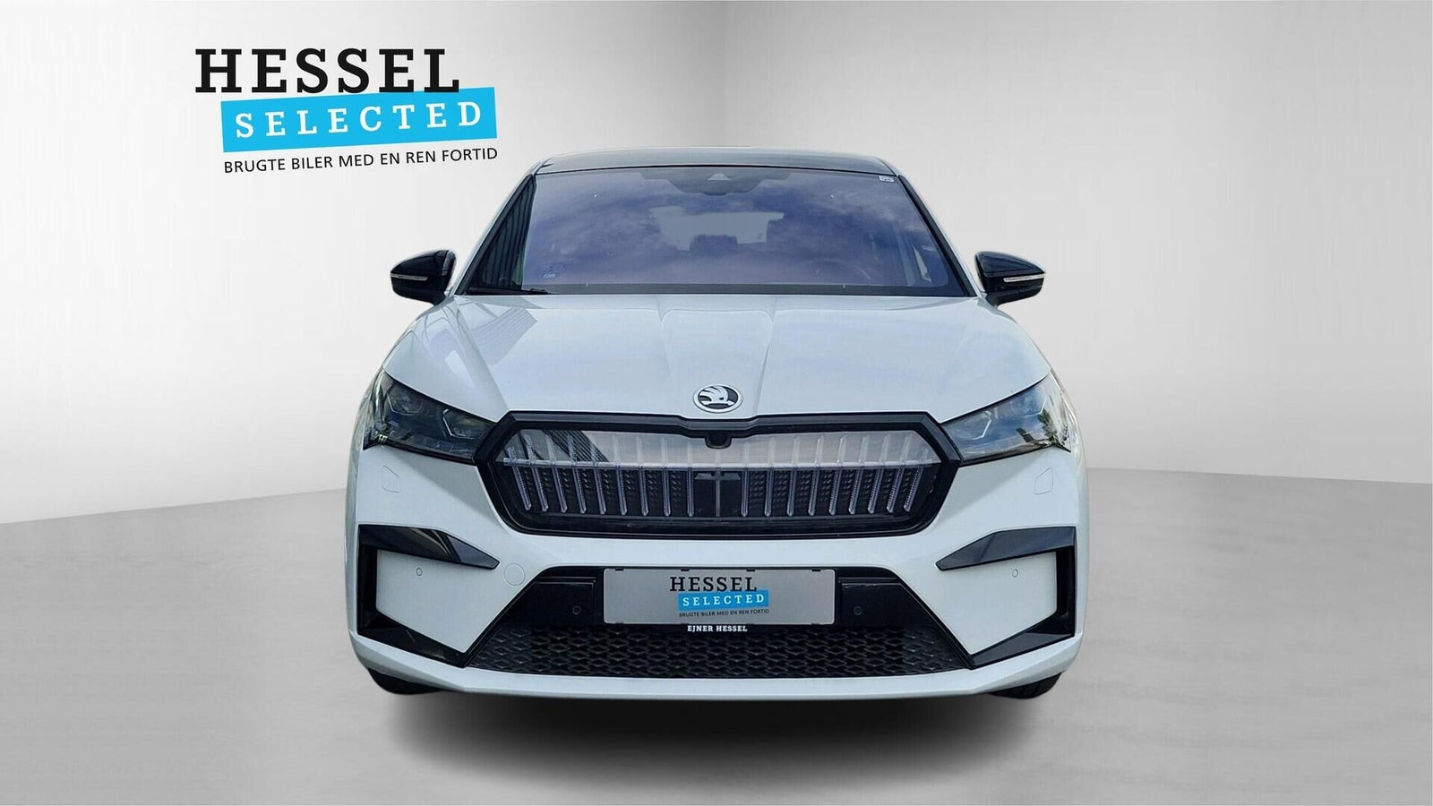 Hvid Skoda Enyaq fra 2023