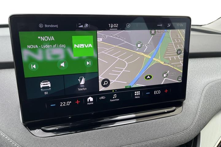 Blå Skoda Enyaq fra 2023