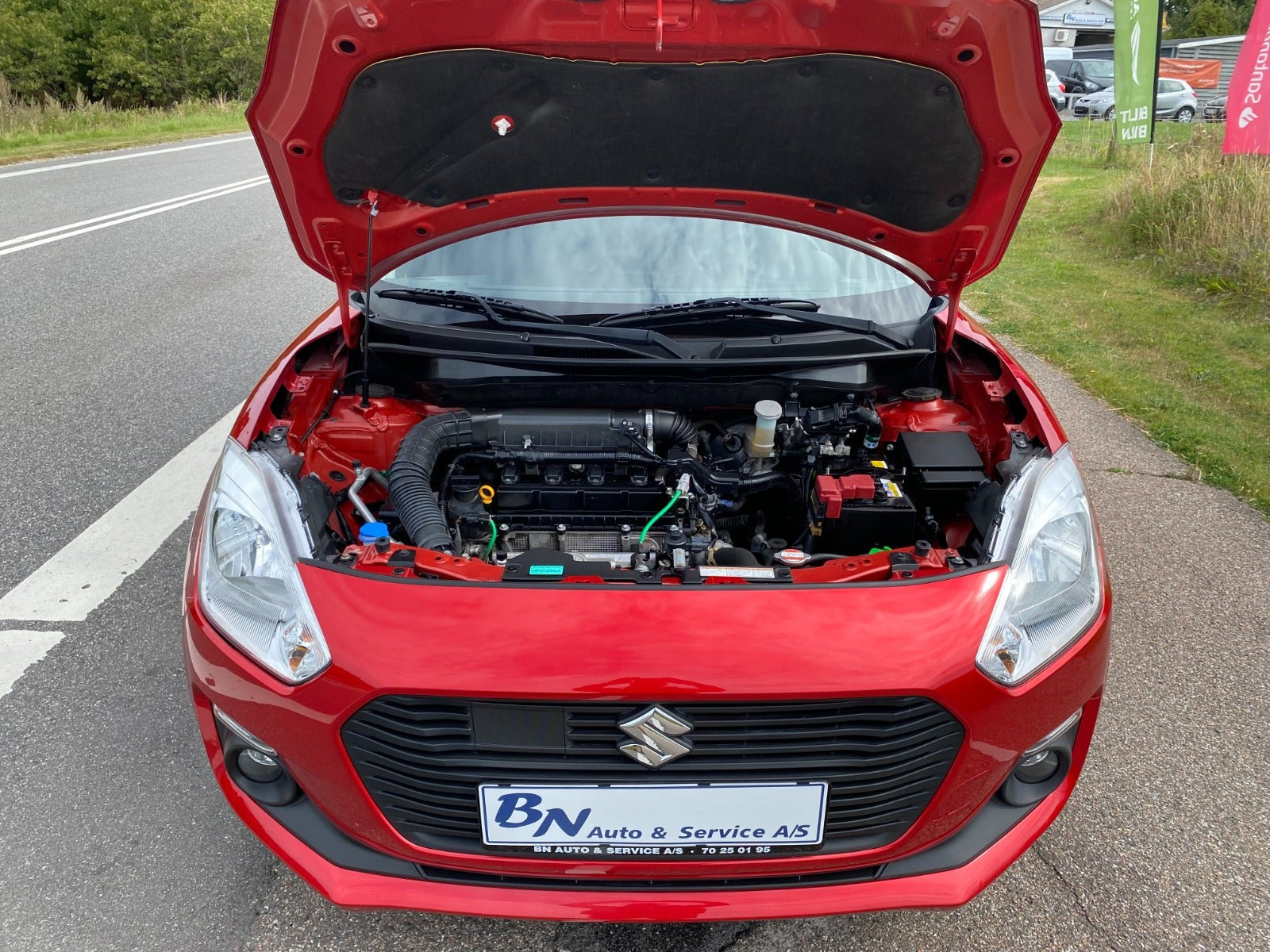 Rød Suzuki Swift fra 2018