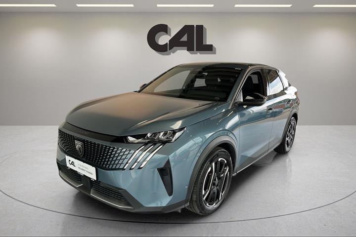 Blå Peugeot e-3008 fra 2025