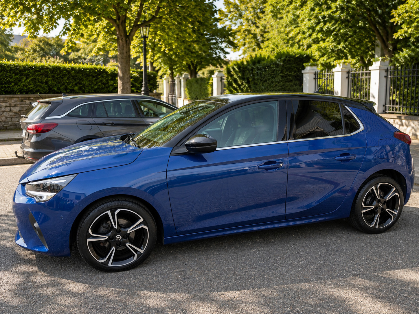 Blå Opel Corsa fra 2020