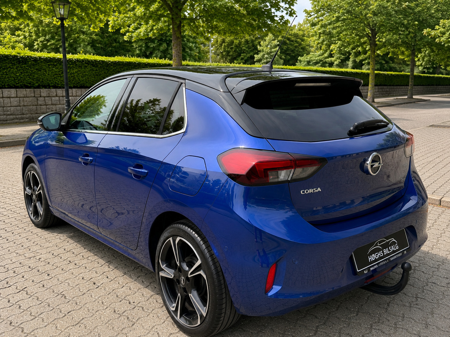 Blå Opel Corsa fra 2020