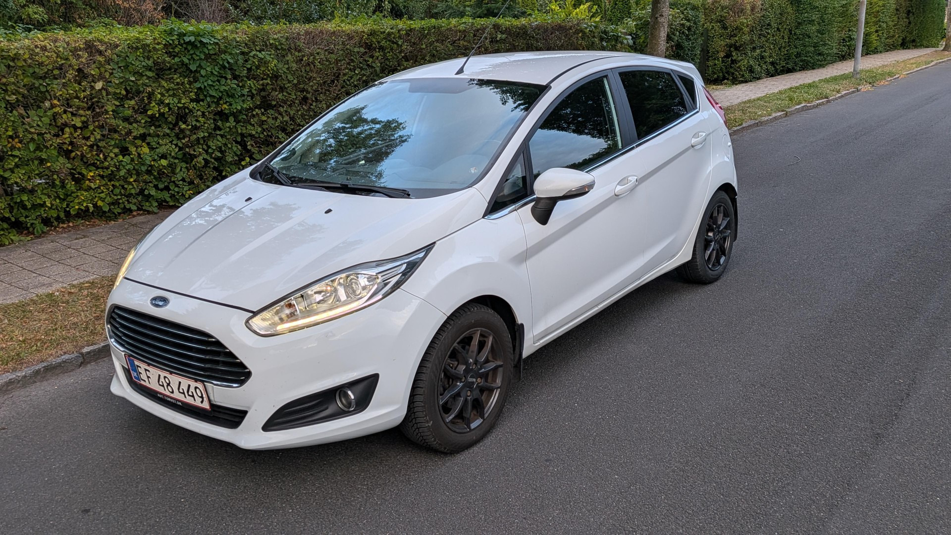 Hvid Ford Fiesta fra 2013