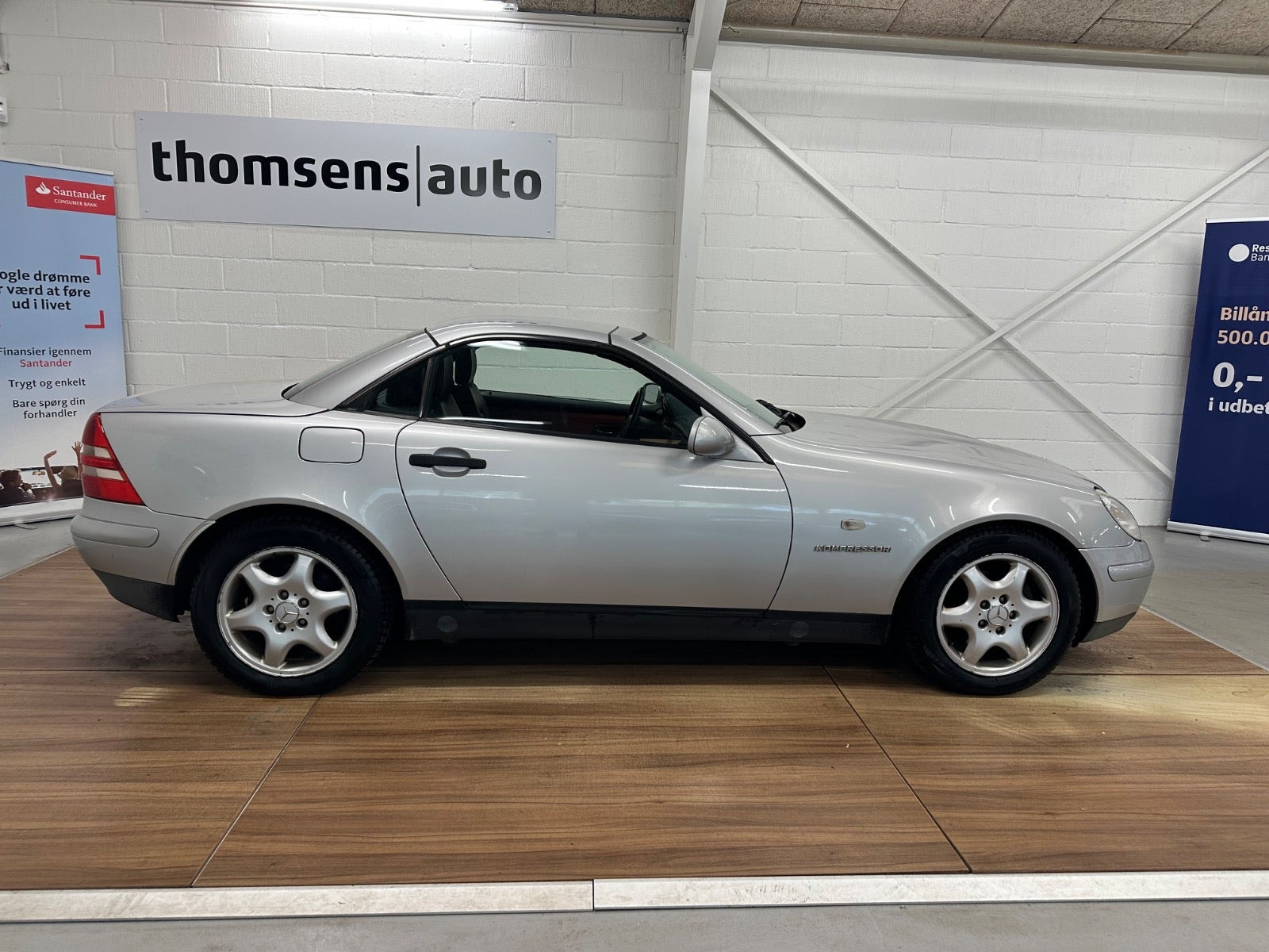 Sølv Mercedes SLK230 fra 1997
