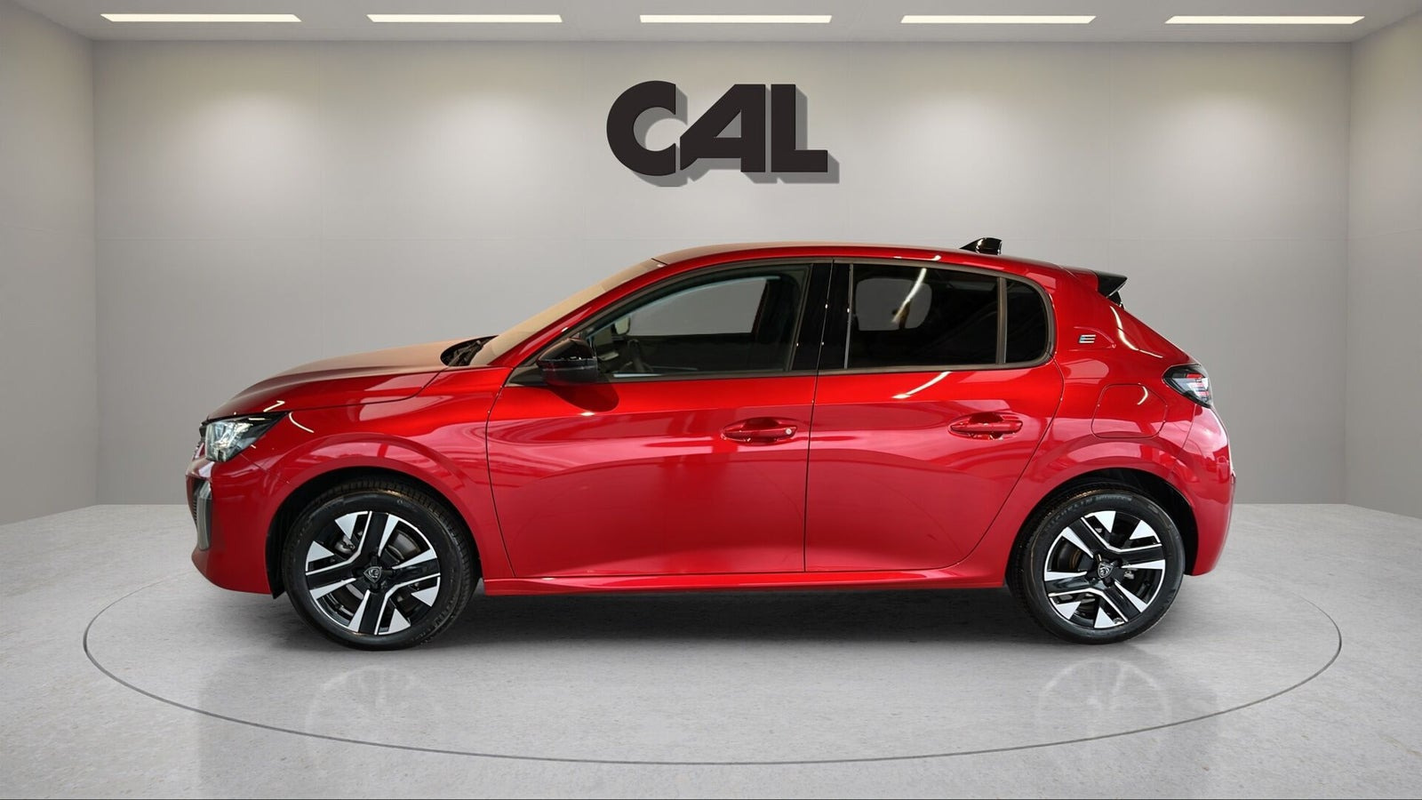 Rød Peugeot e-208 fra 2026
