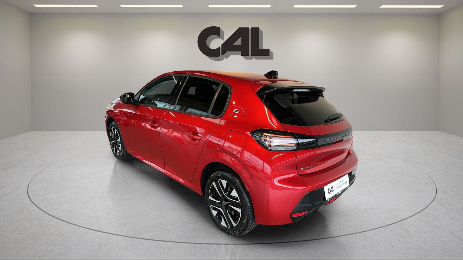 Rød Peugeot e-208 fra 2026