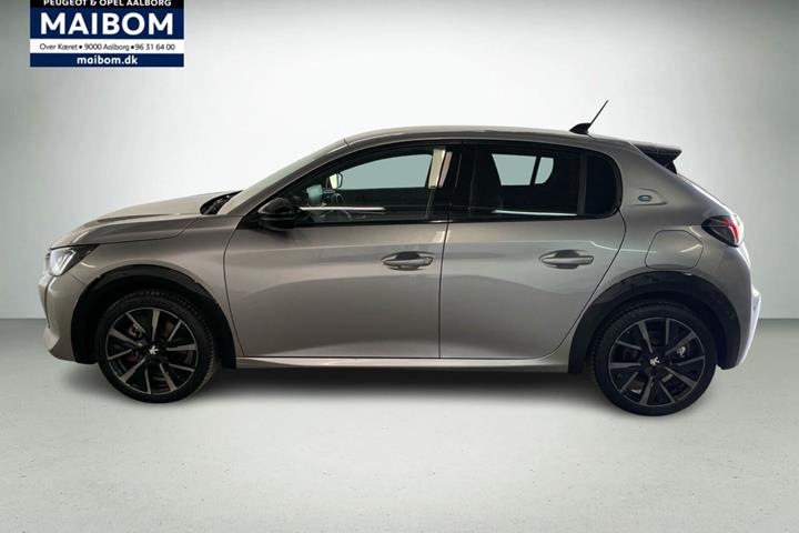 Sølv Peugeot e-208 fra 2023
