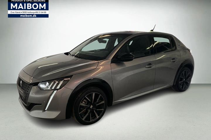 Sølv Peugeot e-208 fra 2023