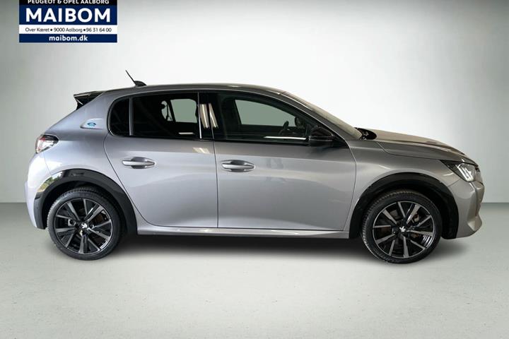 Sølv Peugeot e-208 fra 2023