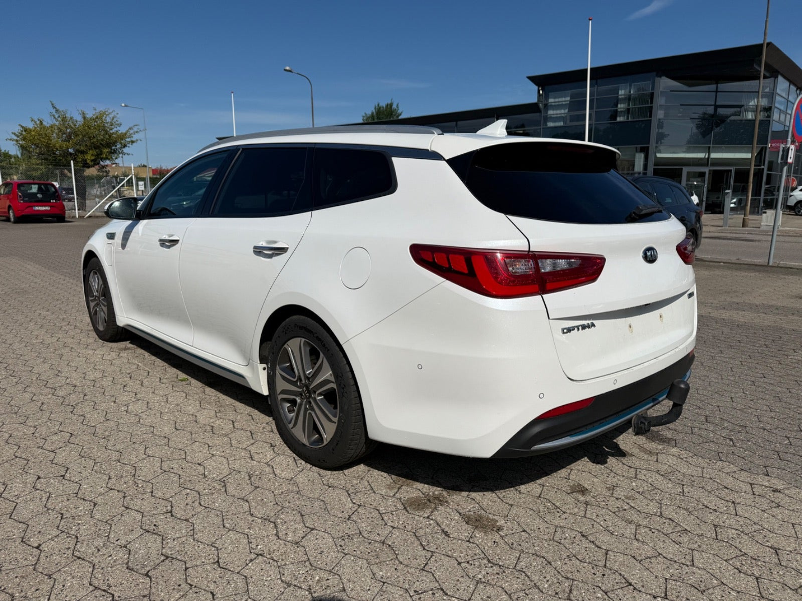 Hvid Kia Optima fra 2017