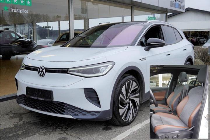 Hvid VW ID.4 fra 2021 set udefra