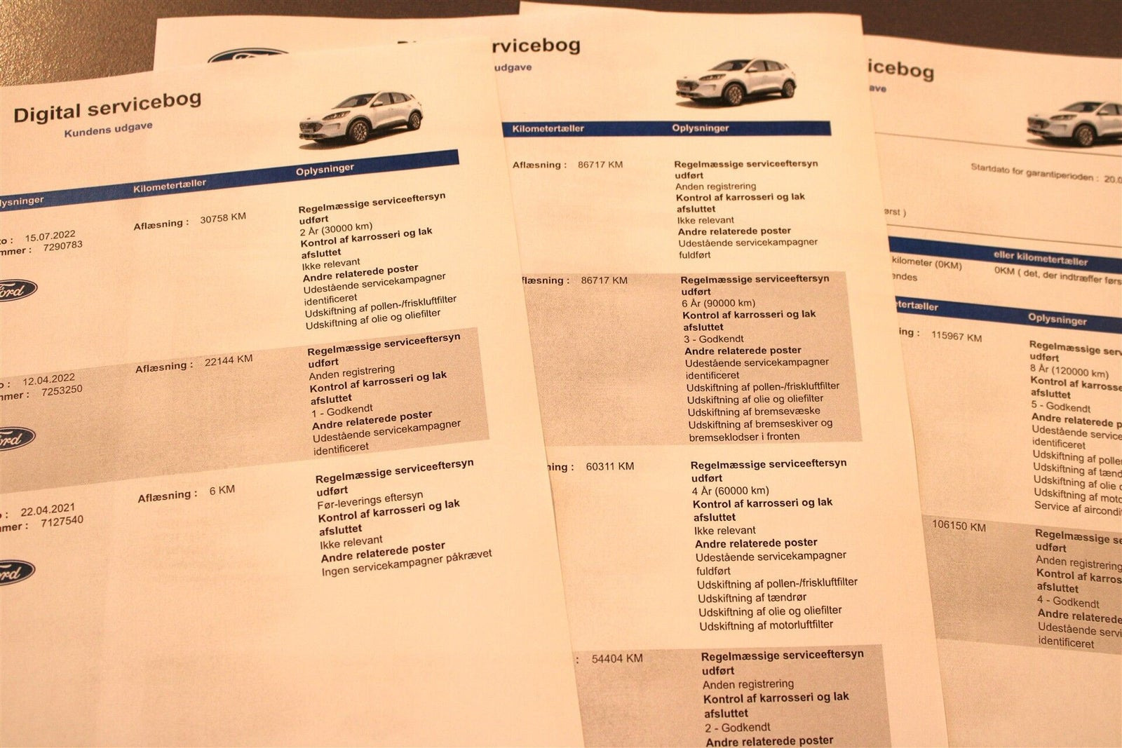Hvid Ford Kuga fra 2021