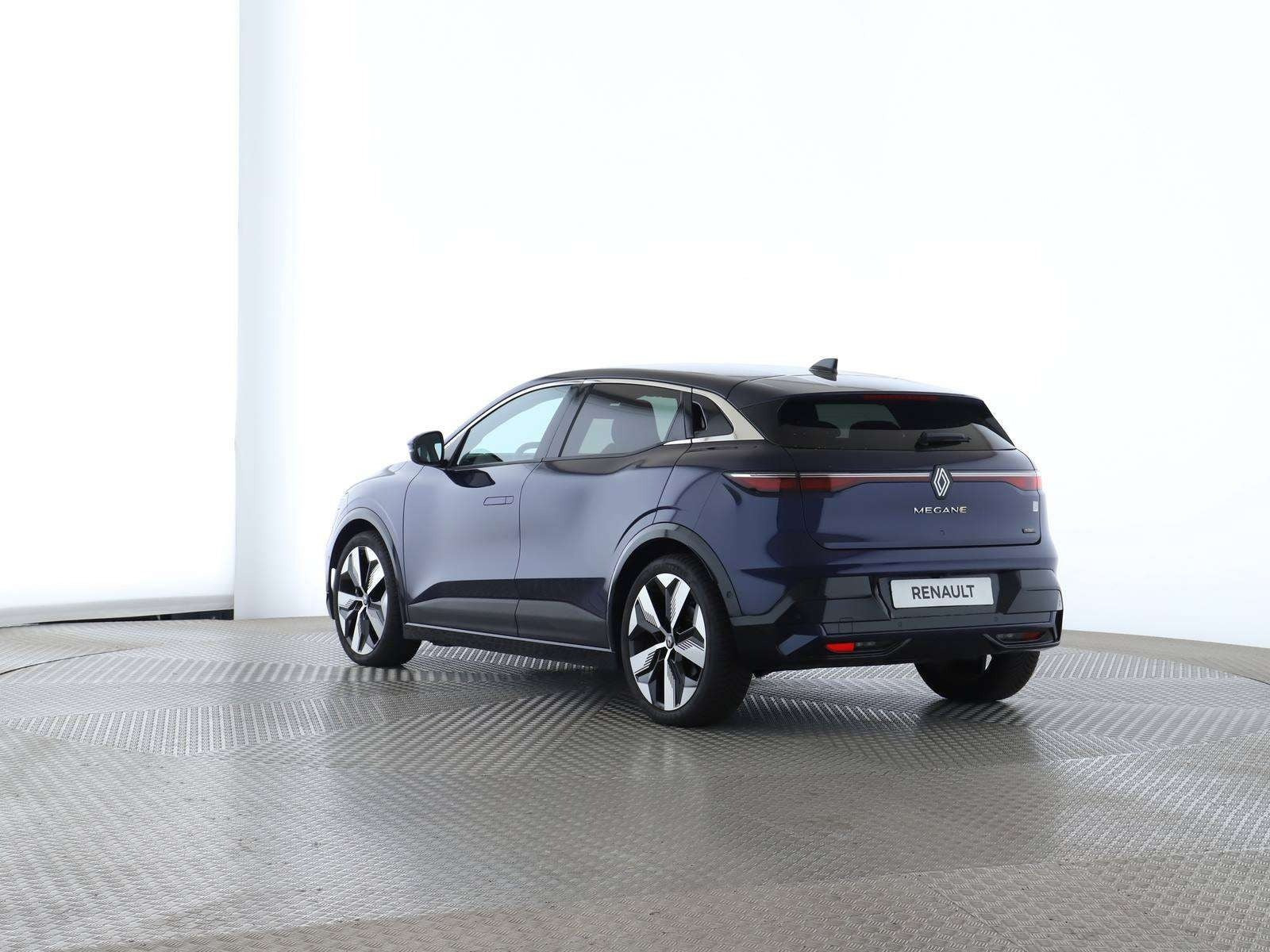 Blå Renault Megane E-Tech fra 2025