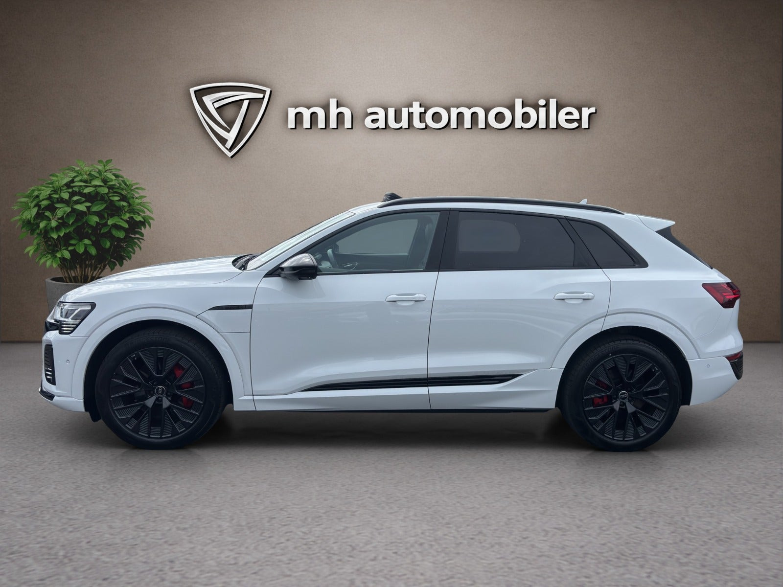 Hvid Audi Q8 e-tron fra 2024