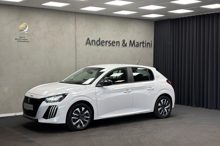 Hvid Peugeot e-208 fra 2025