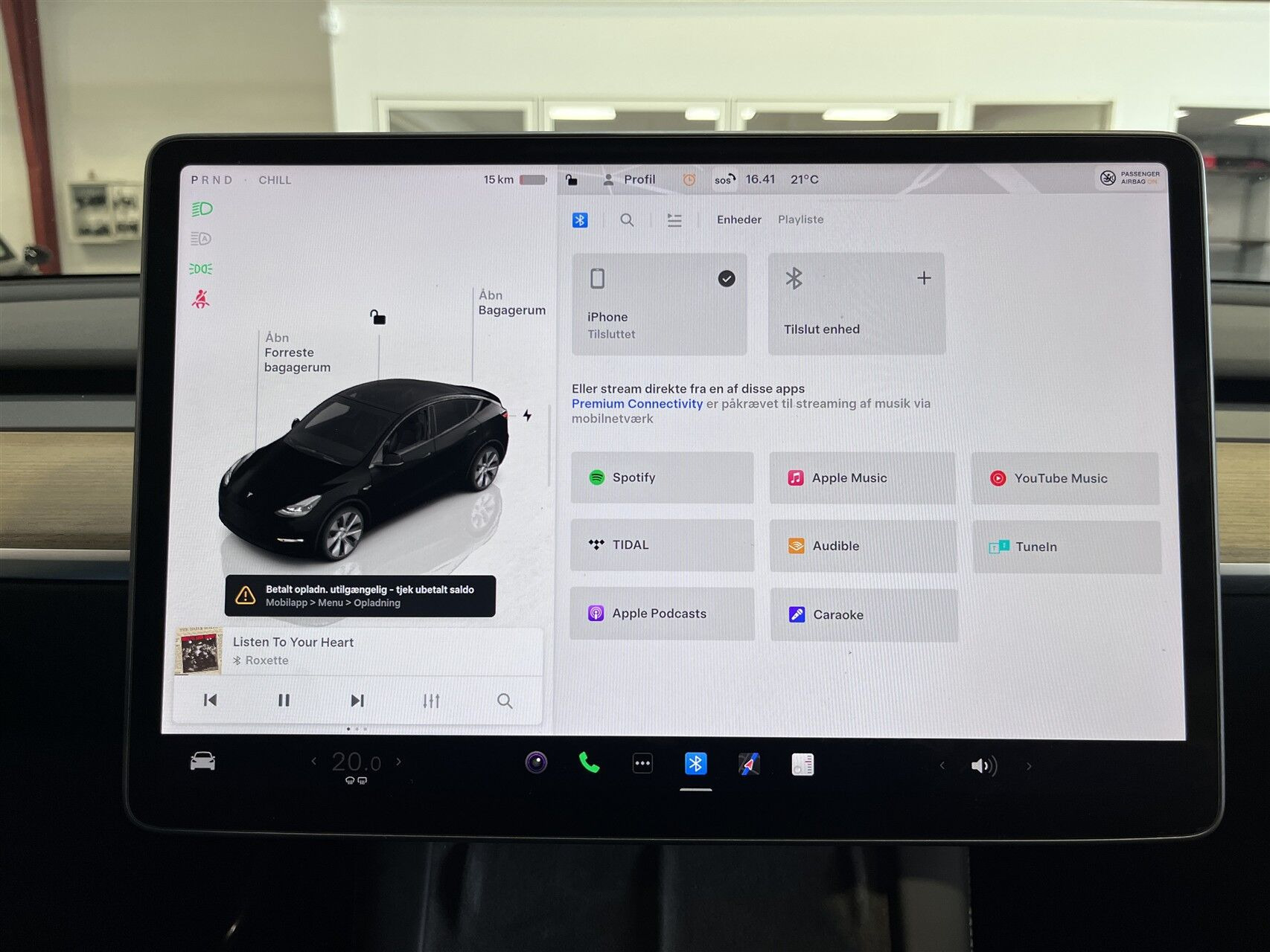Sort Tesla Model Y fra 2022