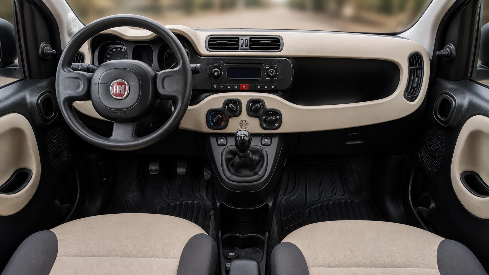 Sølv Fiat Panda fra 2013