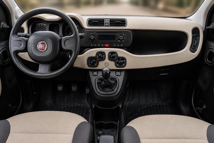 Sølv Fiat Panda fra 2013