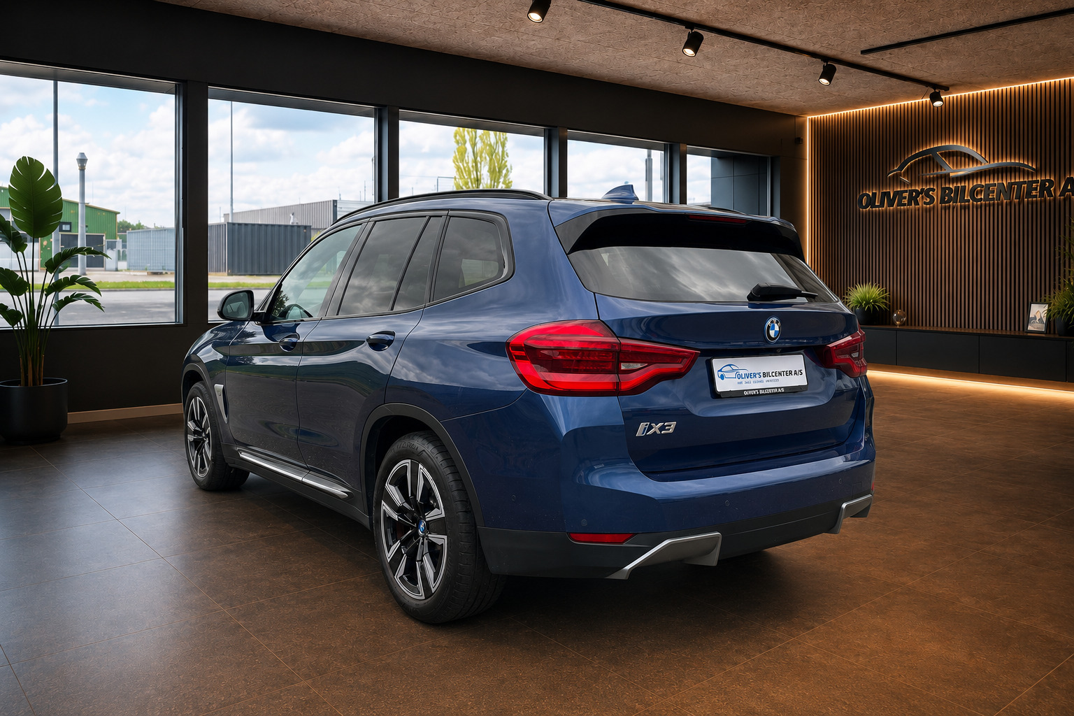 Blå BMW iX3 fra 2021