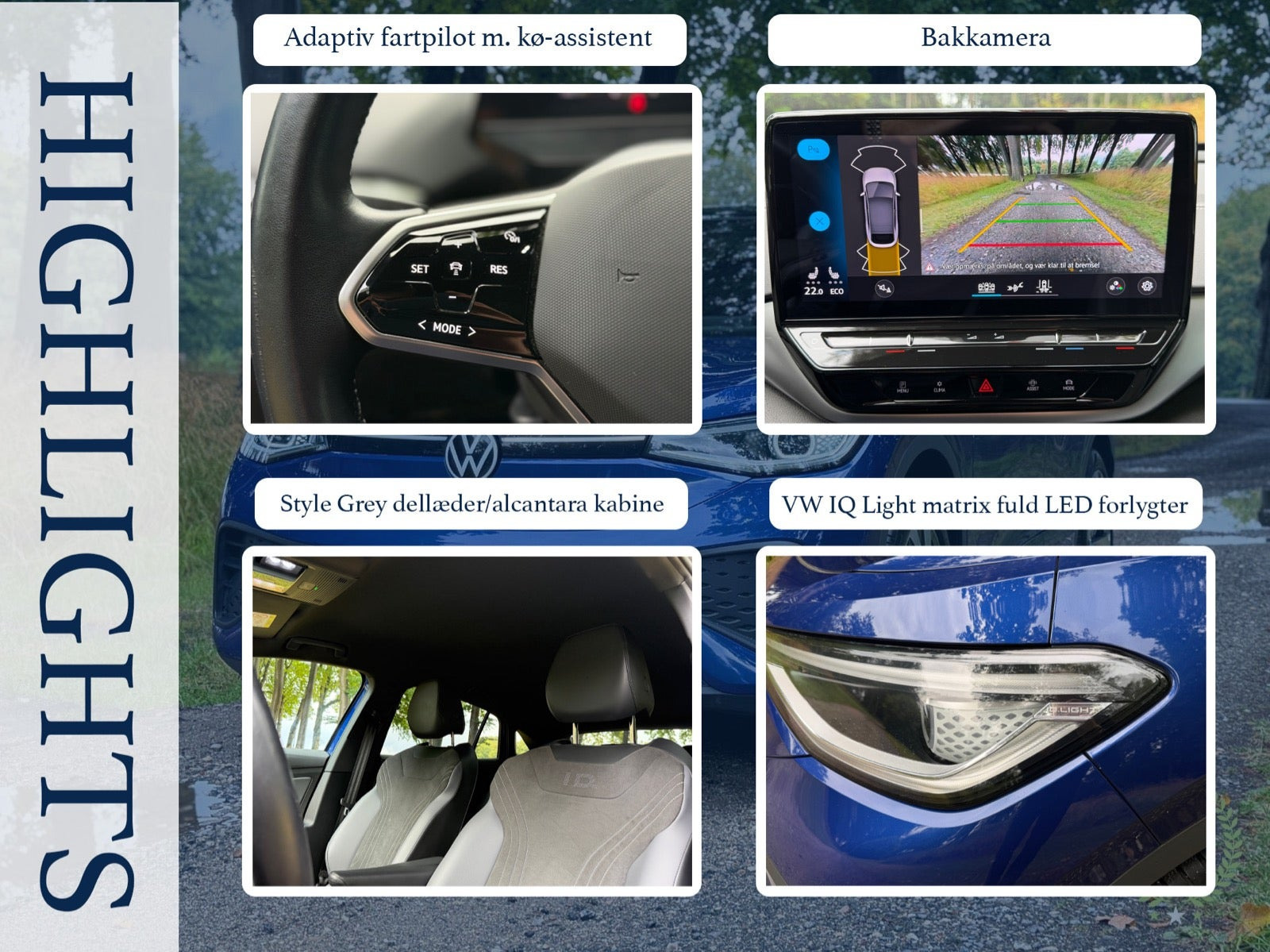 Blå VW ID.5 fra 2023
