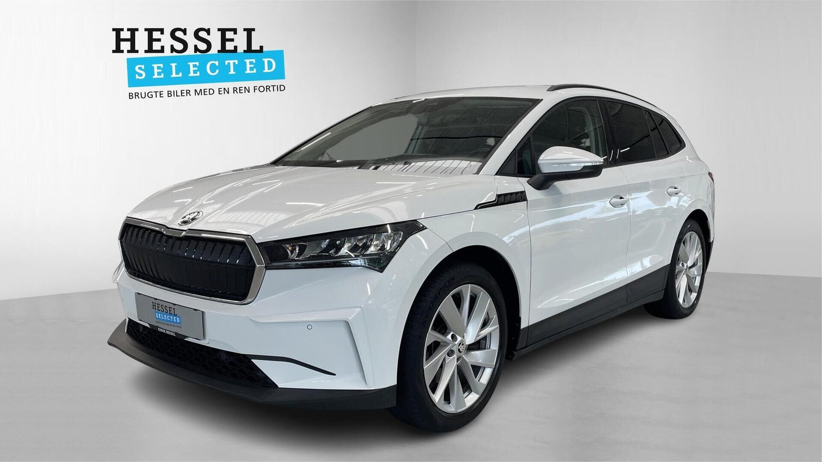 Hvid Skoda Enyaq fra 2021