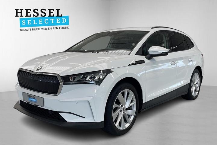 Hvid Skoda Enyaq fra 2021