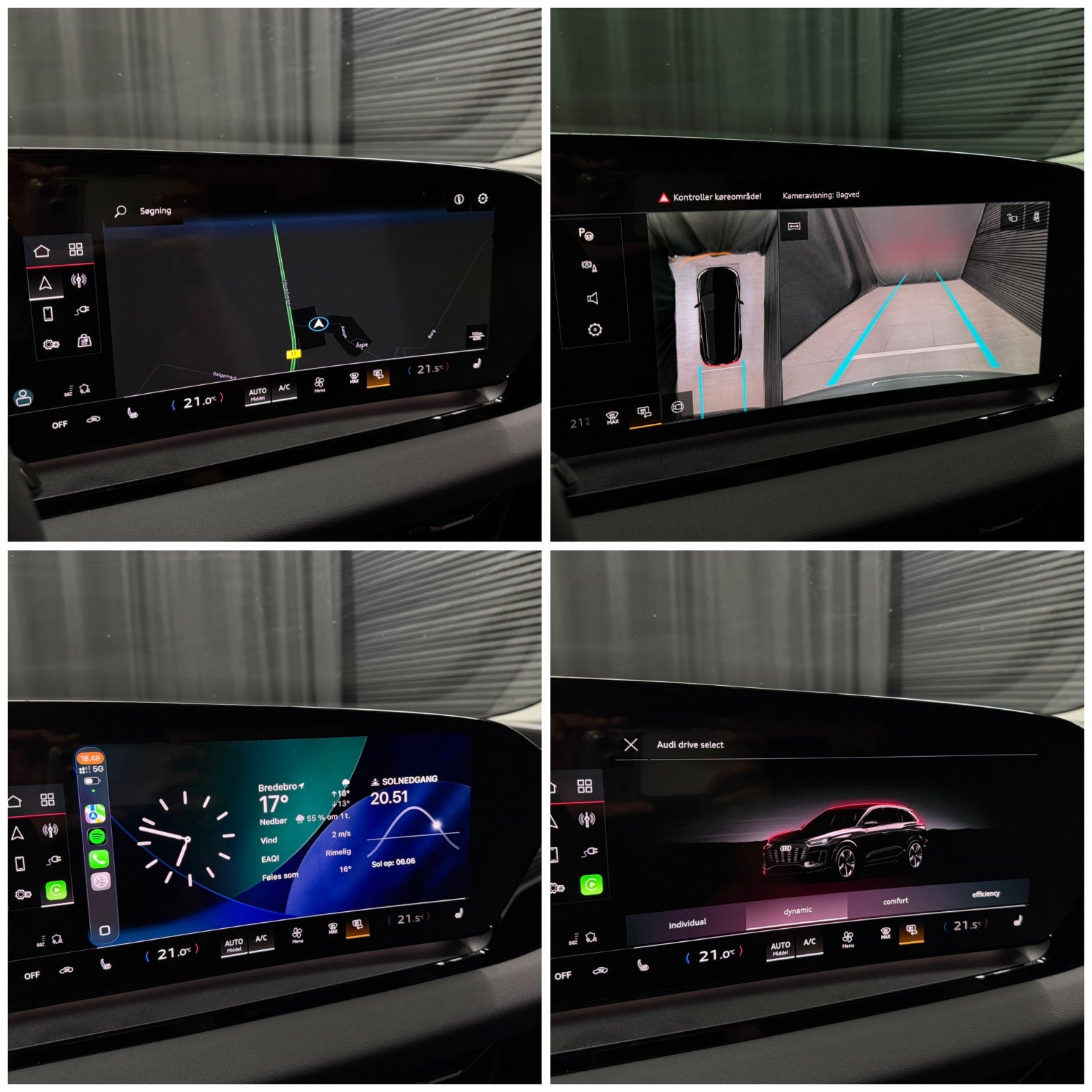 Grå Audi Q6 e-tron fra 2025